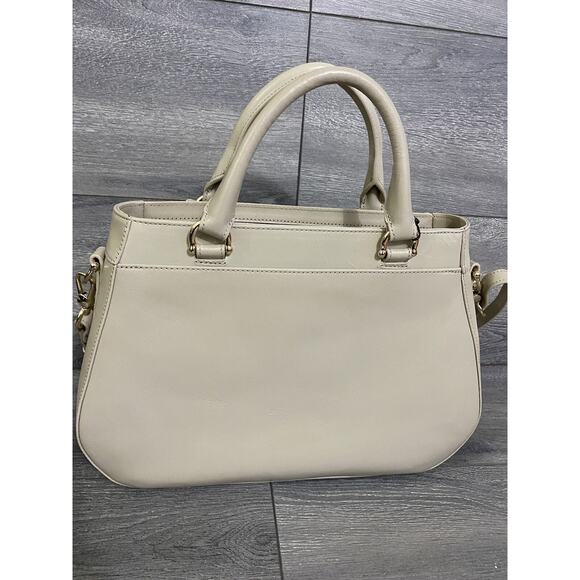 NWT Brahmin Raelynn Satchel Sand Leather Beige gray bag B000507 - Picture 7 of 10